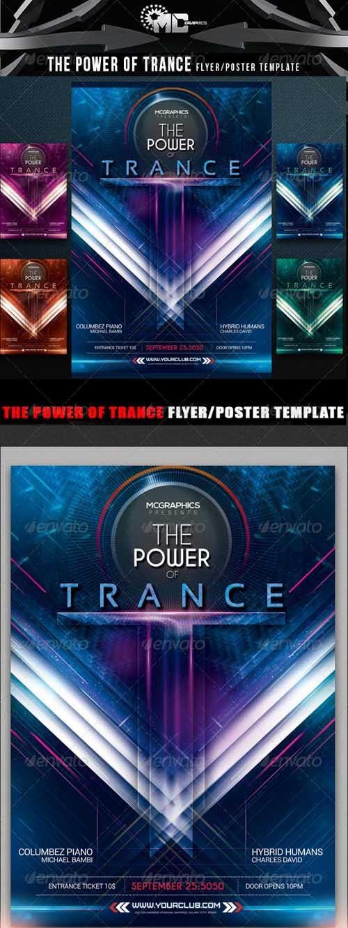 The Power of Trance Flyer/Poster Template