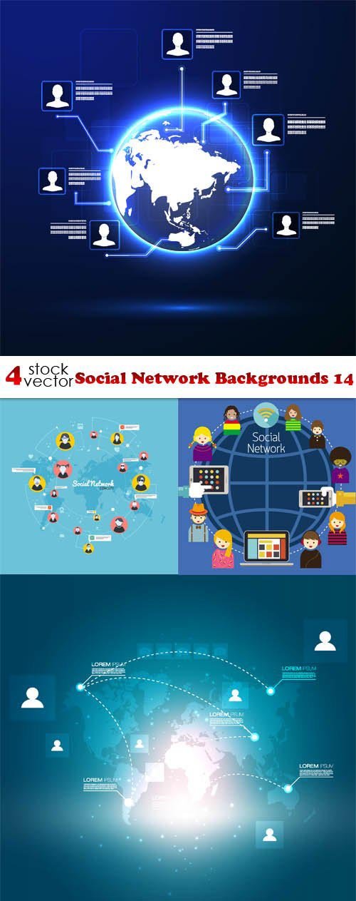 Vectors - Social Network Backgrounds 14