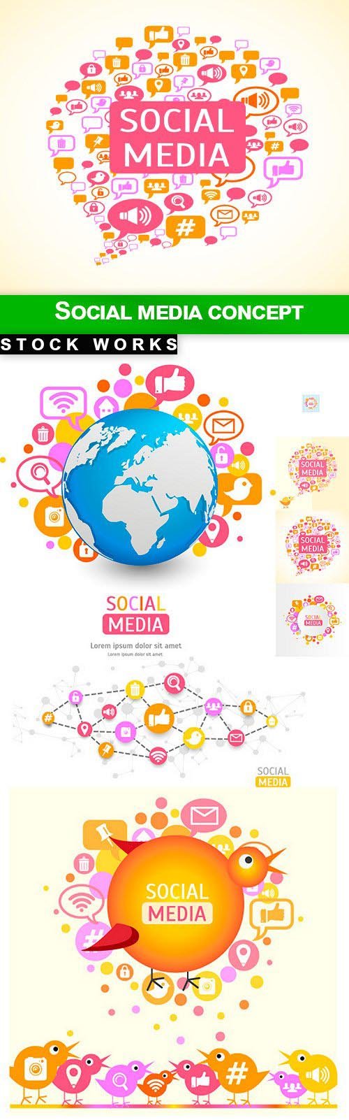 Social media concept - 9 EPS