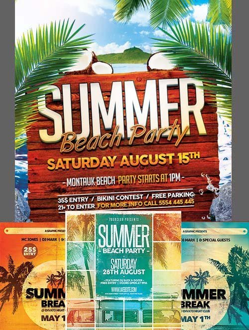 Summer Flyer Template + Facebook Cover