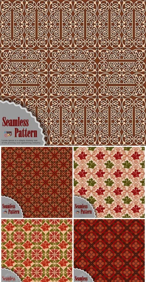 Vintage seamless pattern with ornamental