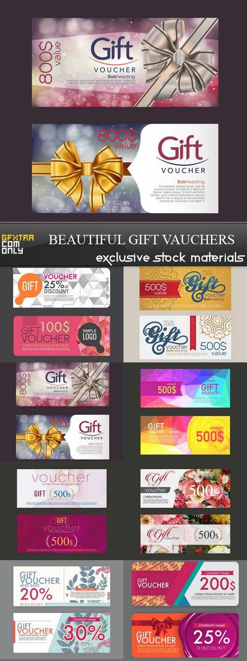 Beautiful Gift Vauchers - 10xEPS