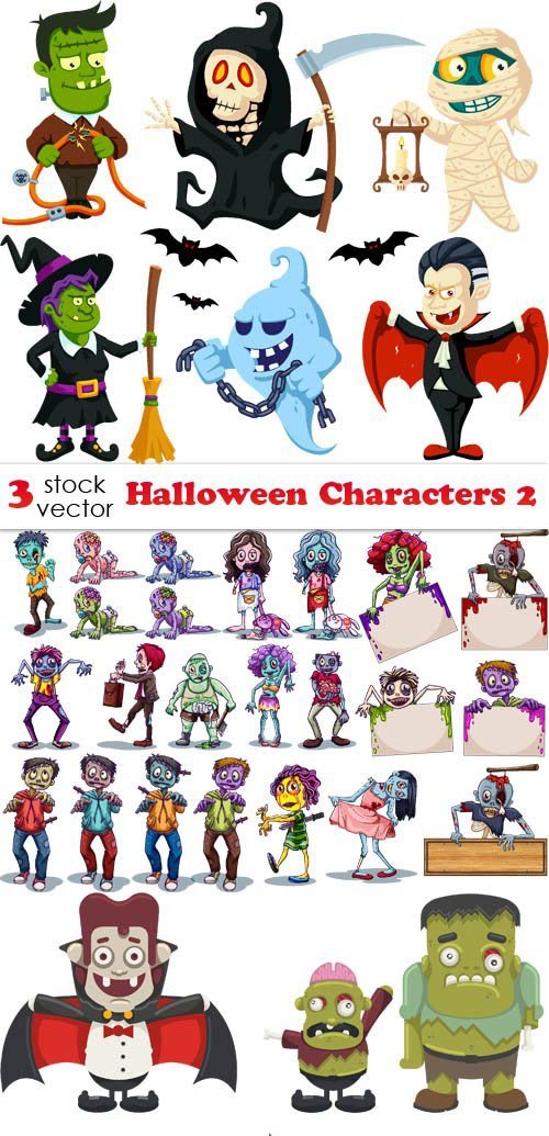 Vectors - Halloween Characters 2