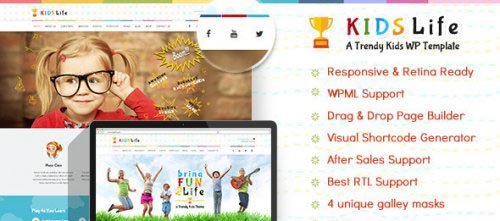 ThemeForest - Kids Life | Children WordPress Theme v1.4.3