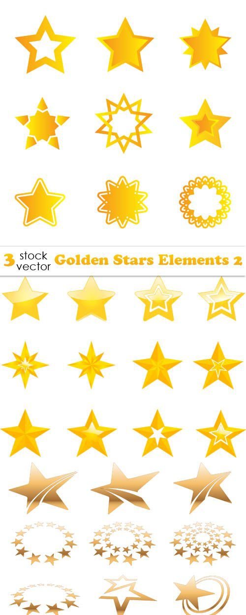 Vectors - Golden Stars Elements 2