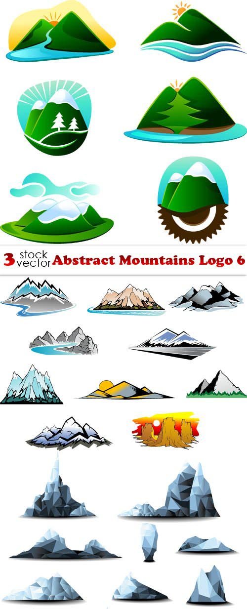 Vectors - Abstract Mountains Logo 6