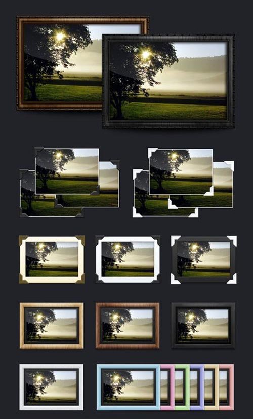21 Delicate Frames PSD for Your Photos