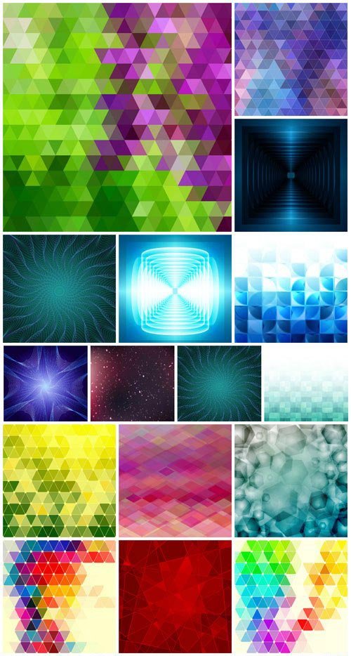 Vector colorful backgrounds, abstraction