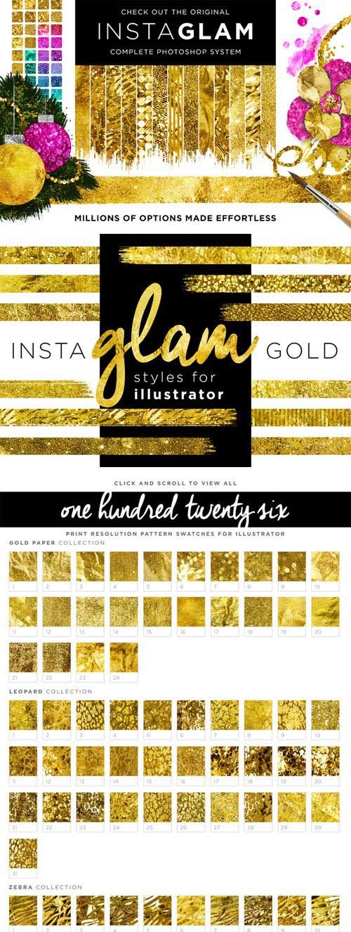 Gold Style Illustrator + InstaGlam - CM 106447