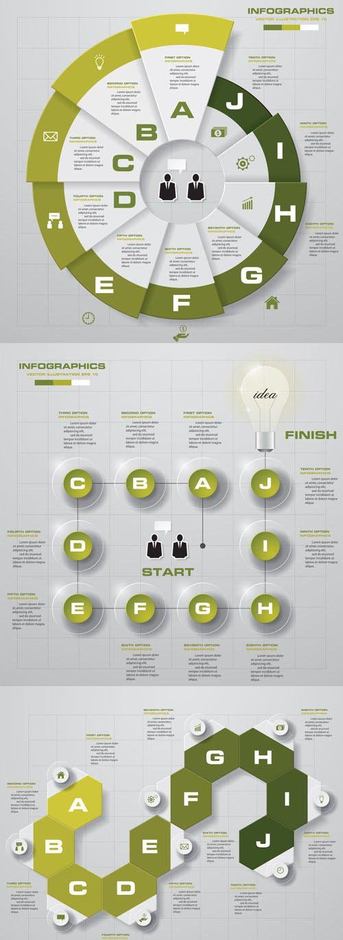 Infographic design template and business concept - Vectors