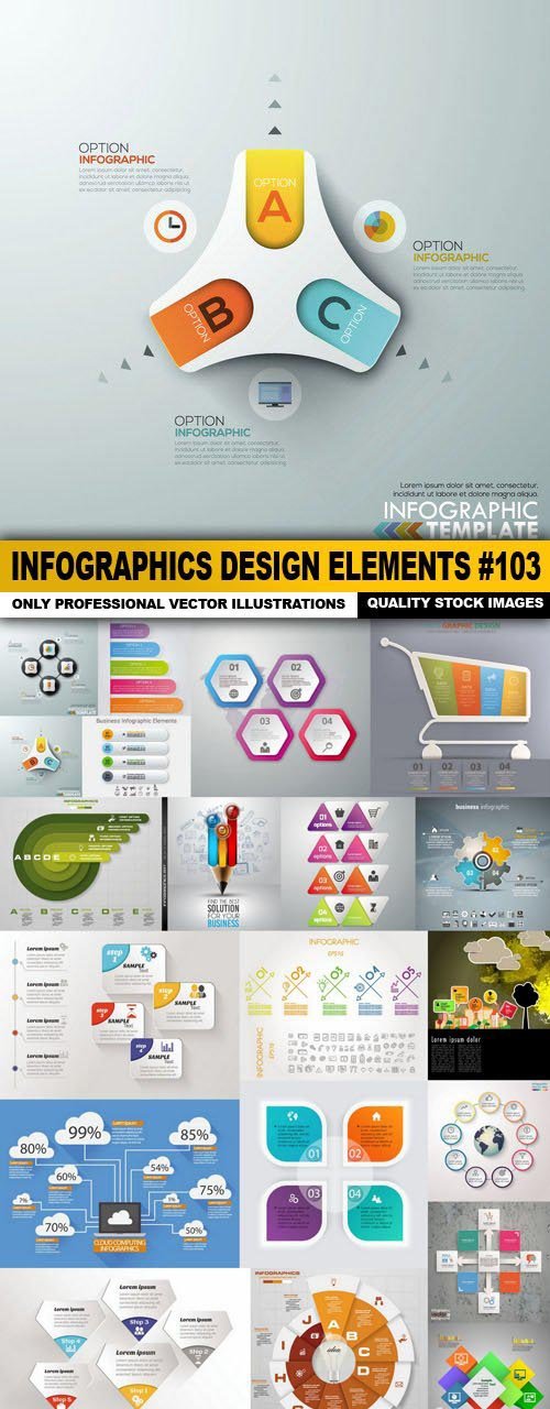 Infographics Design Elements #103 - 20 Vector