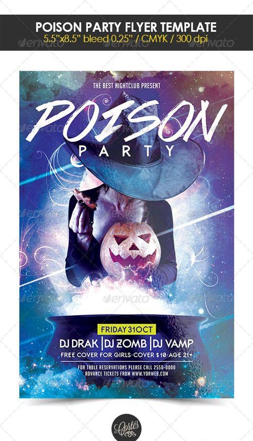Poison Party Flyer Template