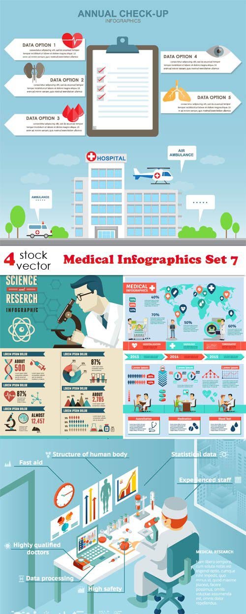 Vectors - Medical Infographics Set 7