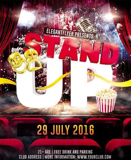 Stand Up Flyer PSD Template + Facebook Cover