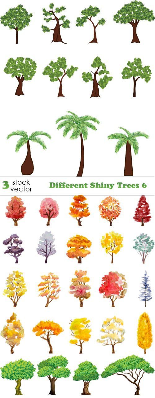 Vectors - Different Shiny Trees 6