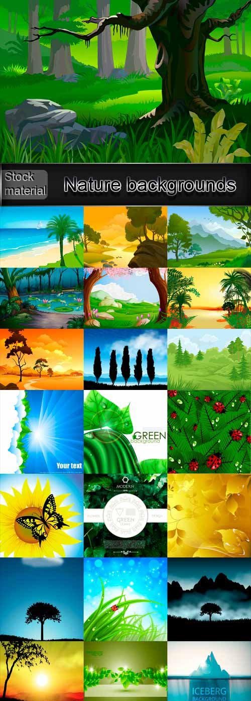 Nature vector backgrounds stock
