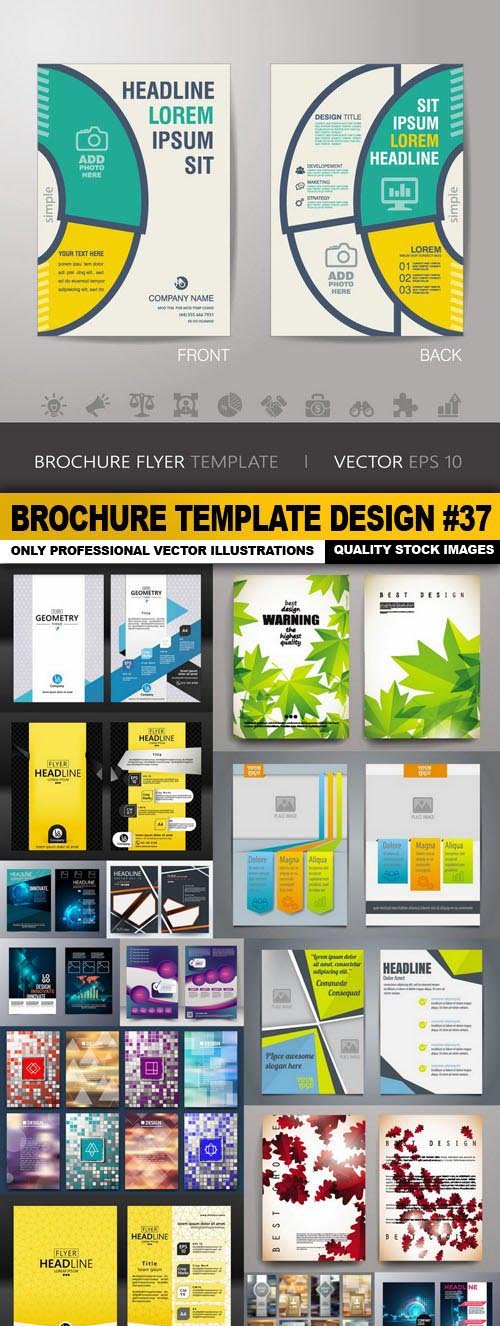 Brochure Template Design #37 - 15 Vector
