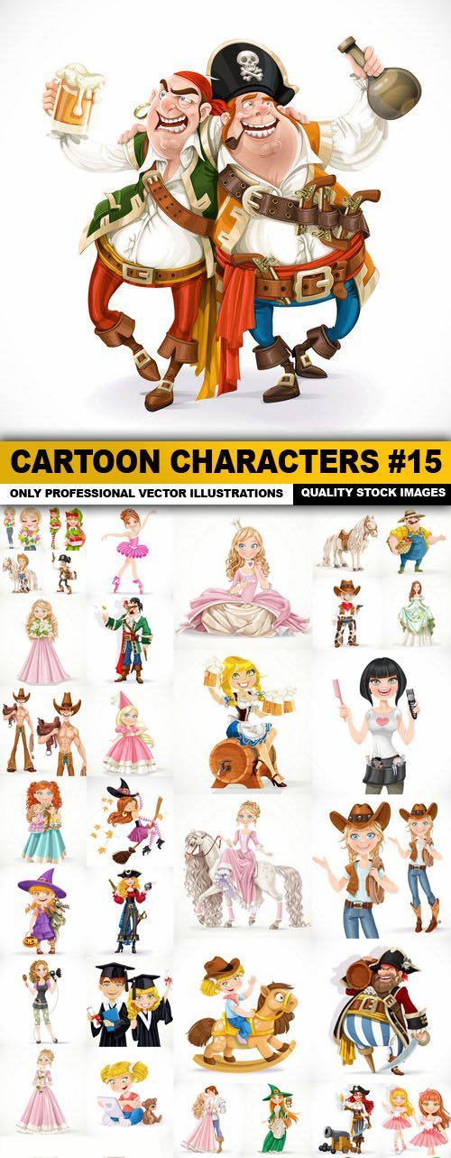 Cartoon Characters #15 - 41 Vector