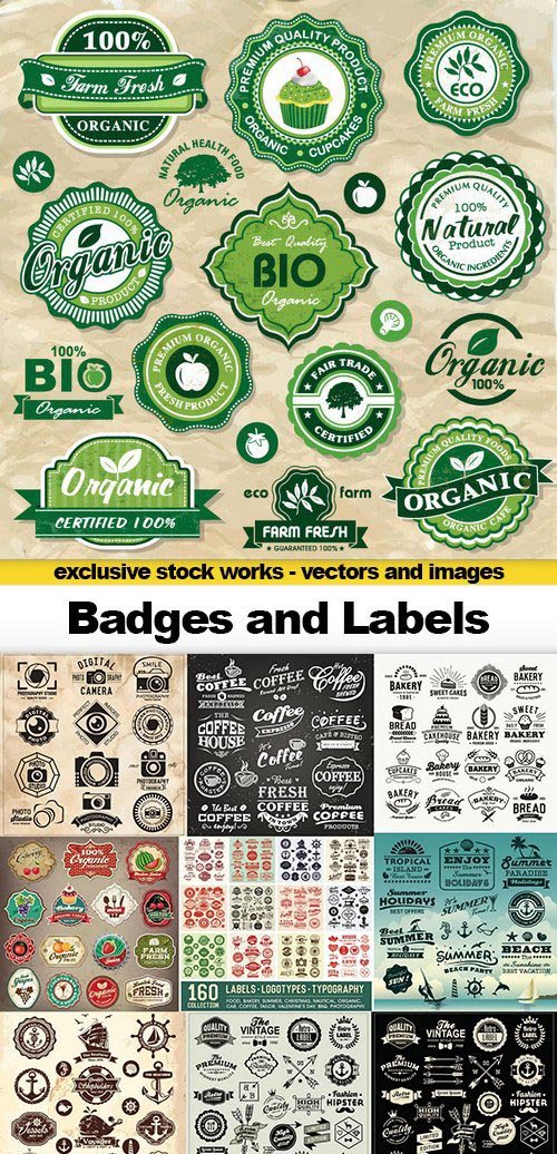 Badges and Labels, 25x EPS