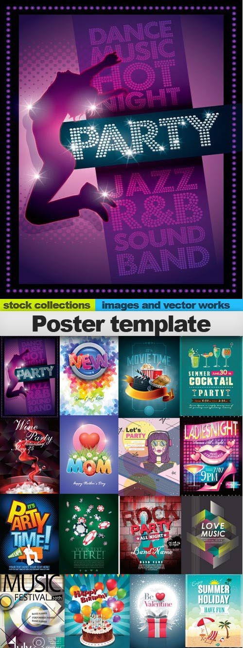 Poster template vector,25 x EPS