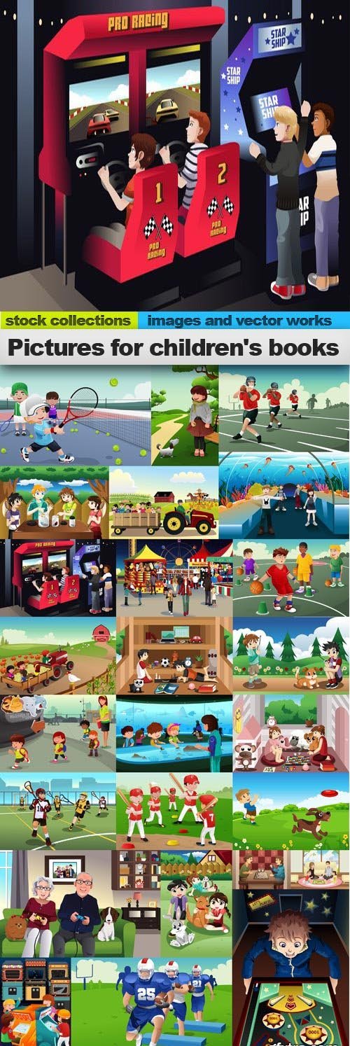 Pictures for children's books,25 x EPS