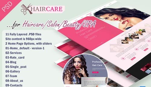 CM - Hair Care Salon/Beauty PSD Template 377586