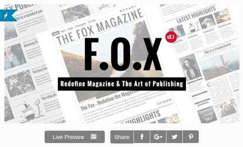 ThemeForest - The Fox v2.1.2 - Contemporary Magazine Theme for Creators - 11103012