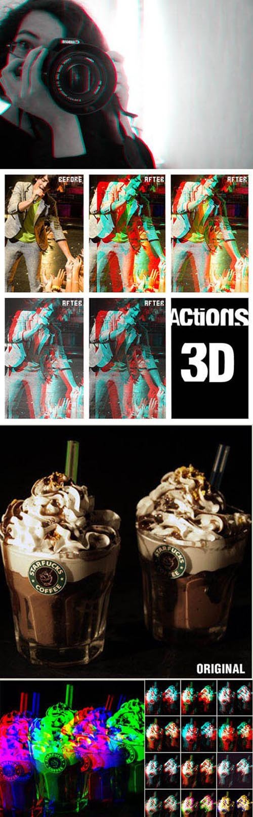 3D Transform Actions for Photoshop