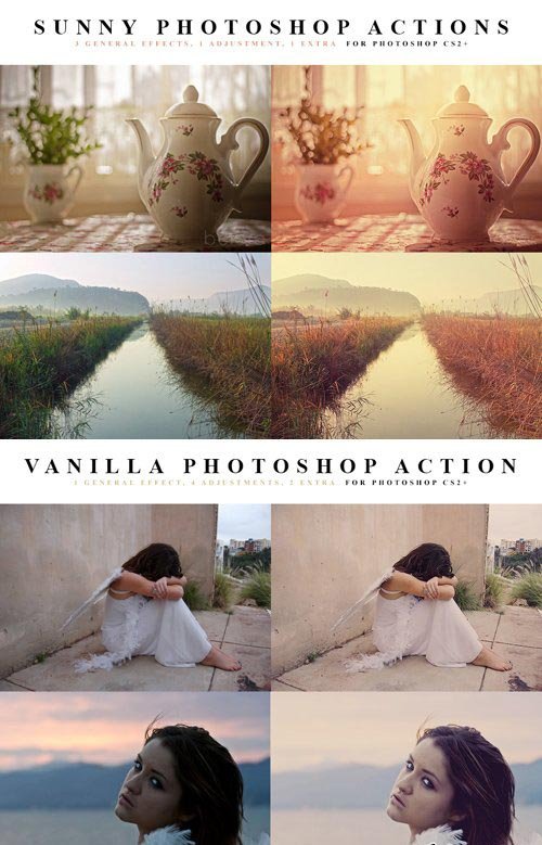 Photoshop Actions - Sunny & Vanilla Effect