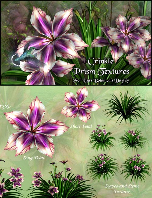 Crinkle Prism Textures for Lisa's Botanicals Daylily