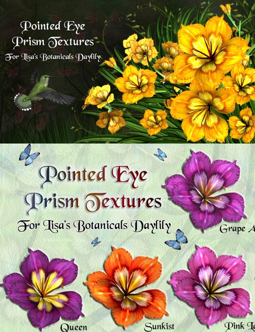 Pointed Eye Prism Textures for Lisa's Botanicals Daylily