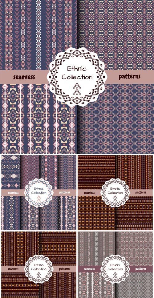 Ethnic patterns, vector collection