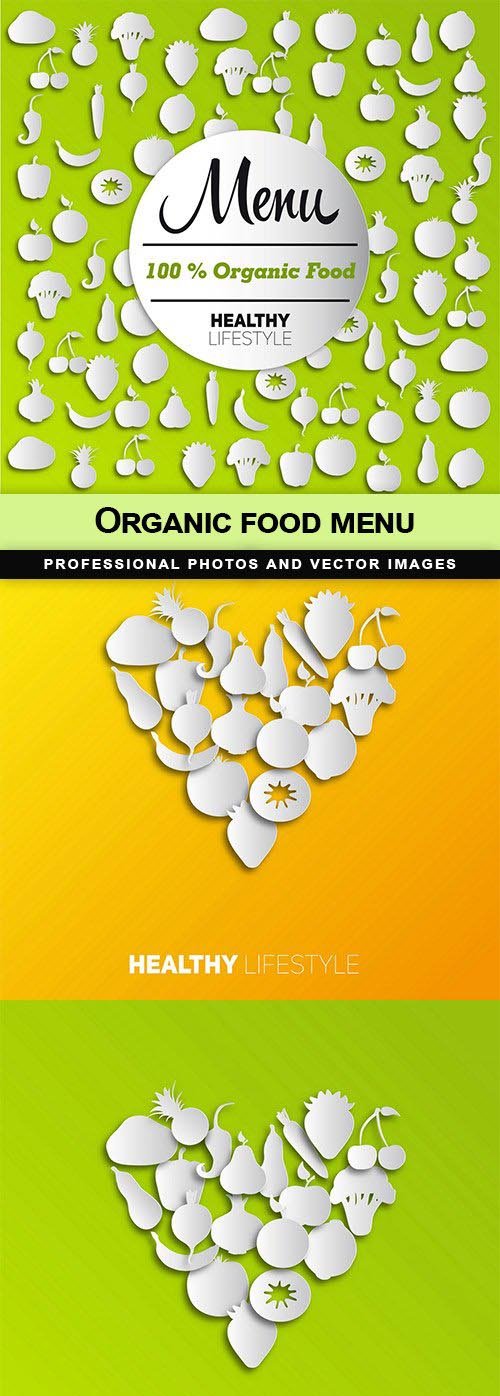 Organic food menu - 4 EPS