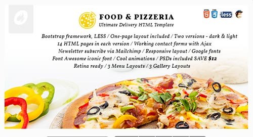 ThemeForest - Food & Pizzeria v1.0 - Ultimate Delivery HTML5 Template - 12534471