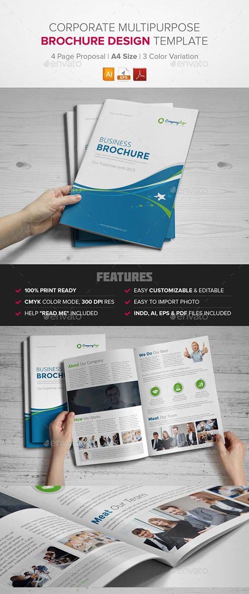 GraphicRiver - Corporate Multipurpose BiFold Brochure Template