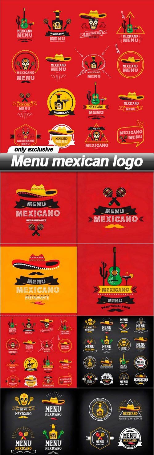Menu mexican logo - 12 EPS
