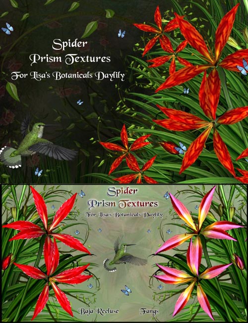 Spider Prism Textures for Lisa's Botanicals Daylily