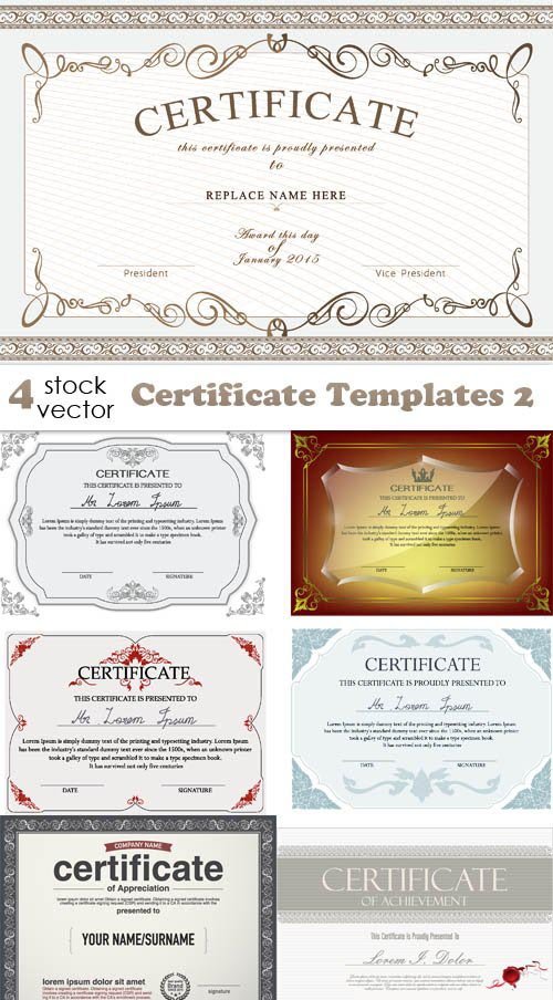 Vectors - Certificate Templates 2