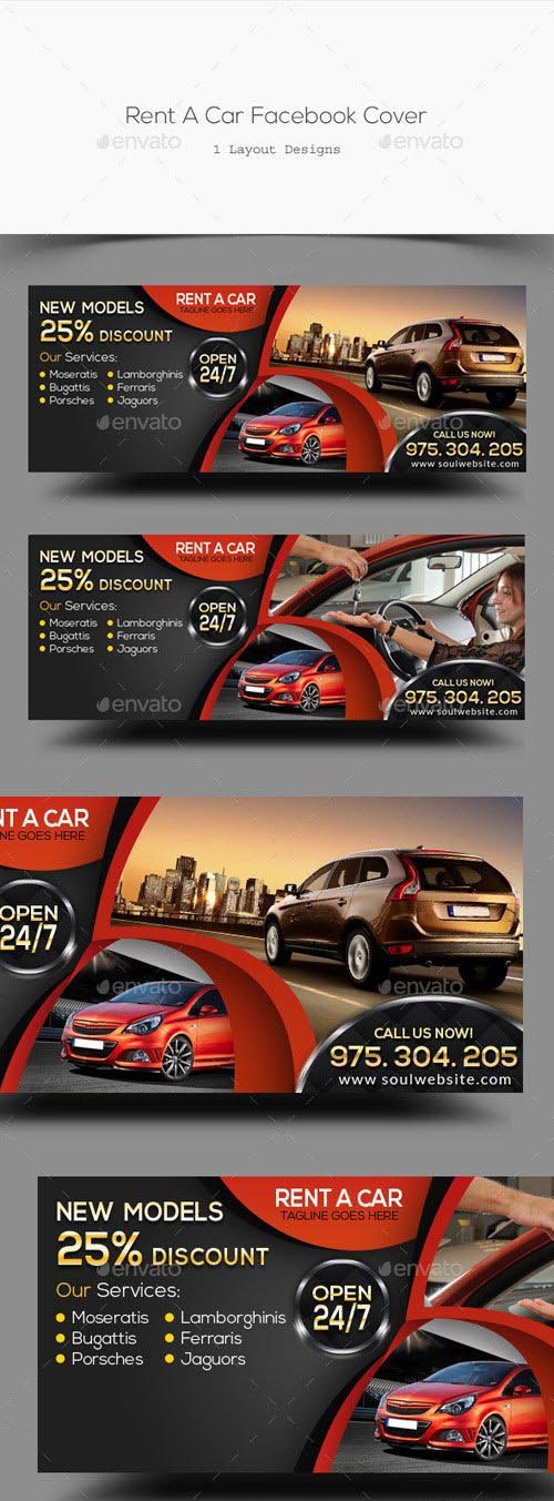 GraphicRiver - Rent A Car Facebook Cover 12776742