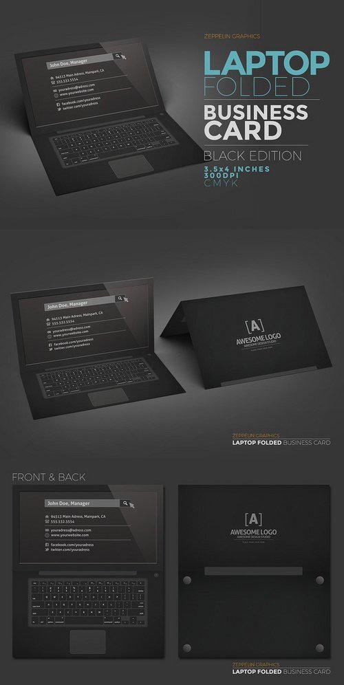 CM - Laptop Business Card Black Edition 392376