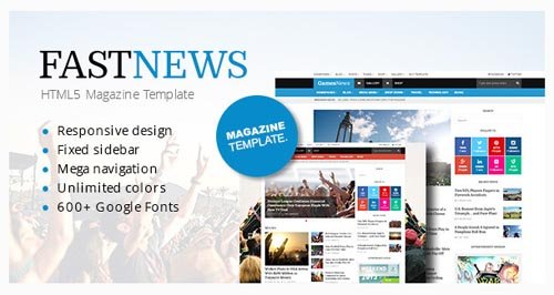 ThemeForest - FastNews v1.0 - Responsive Magazine Template - 12777214