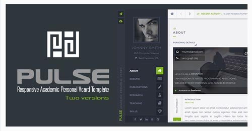 ThemeForest - PULSE - Personal Academic Vcard Template - RIP - 10654629
