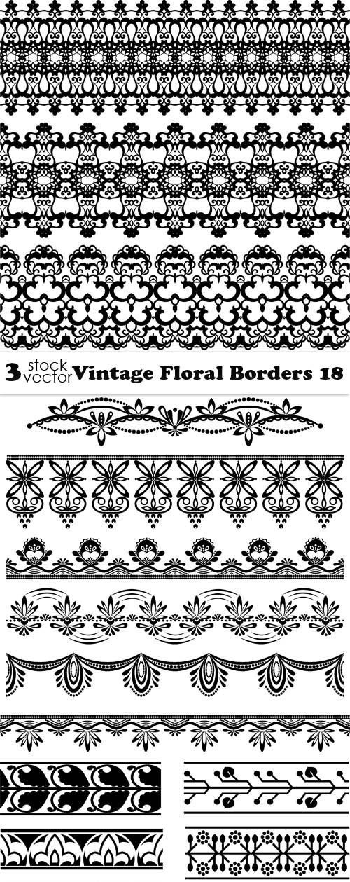 Vectors - Vintage Floral Borders 18