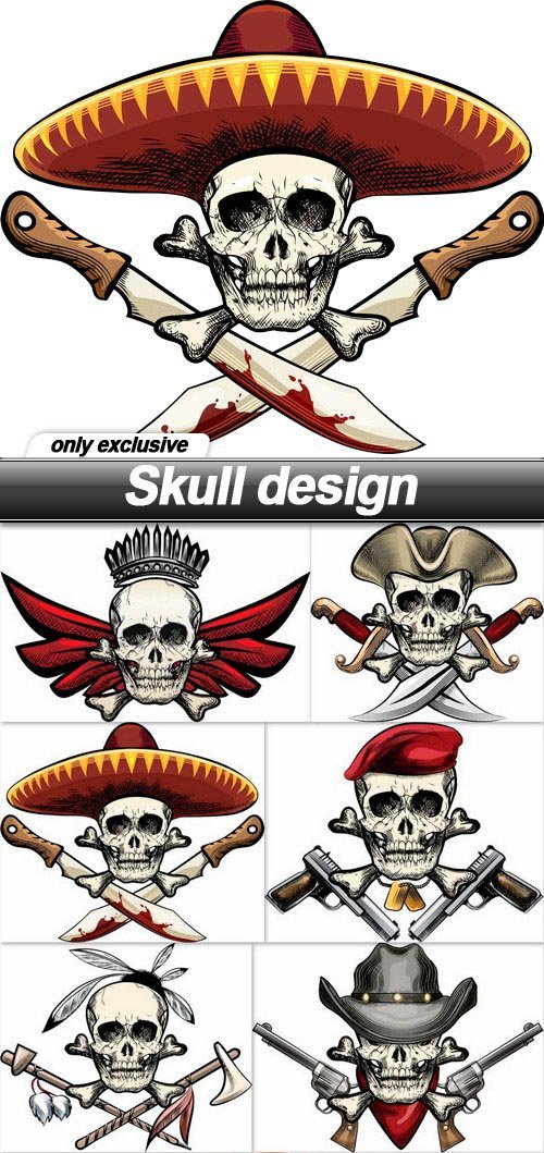 Skull design - 7 EPS