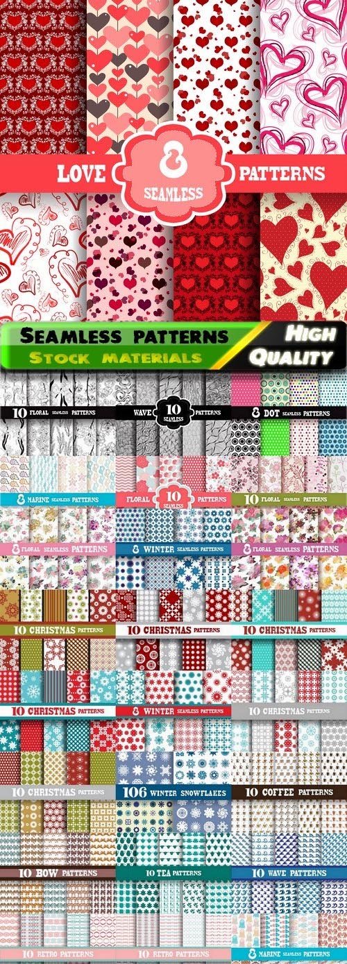 Abstract Seamless patterns in vector set from stock #28 - 25 Eps