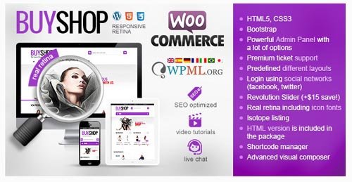 ThemeForest - BuyShop v1.1.9 - Responsive WooCommerce WordPress Theme - 7519497