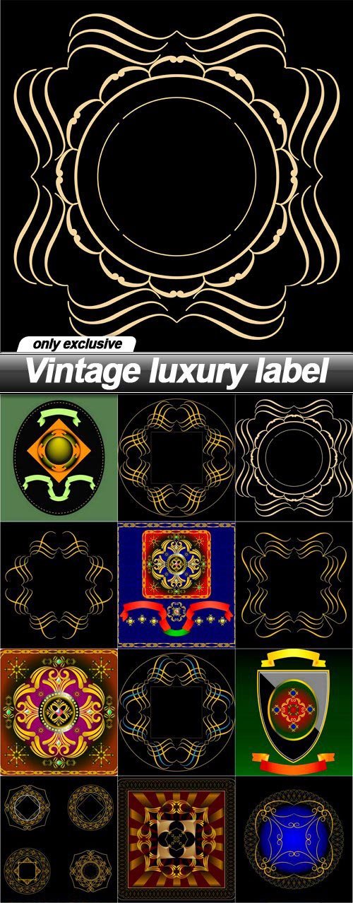 Vintage luxury label - 15 EPS