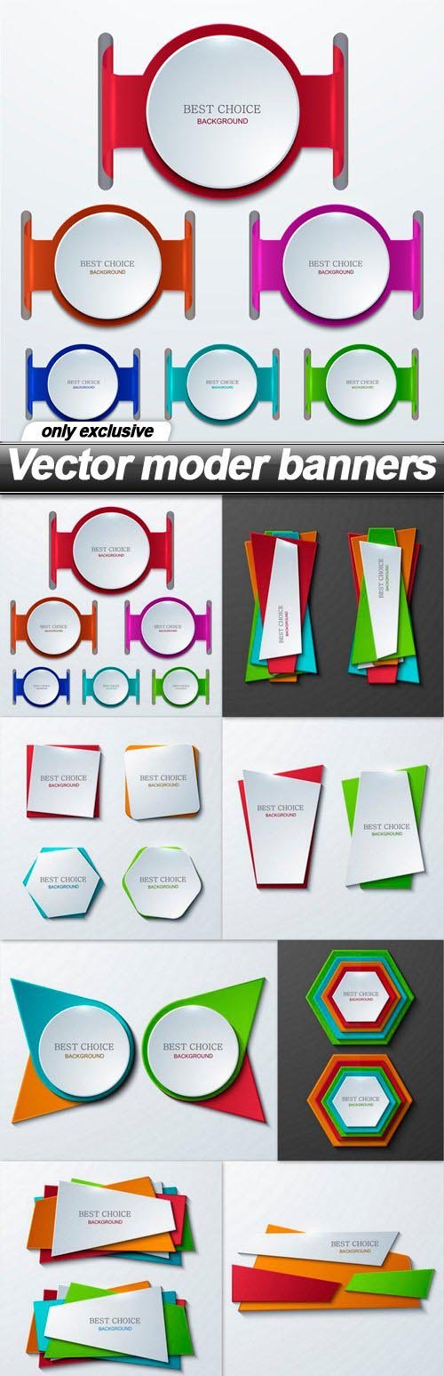 Vector moder banners - 10 EPS