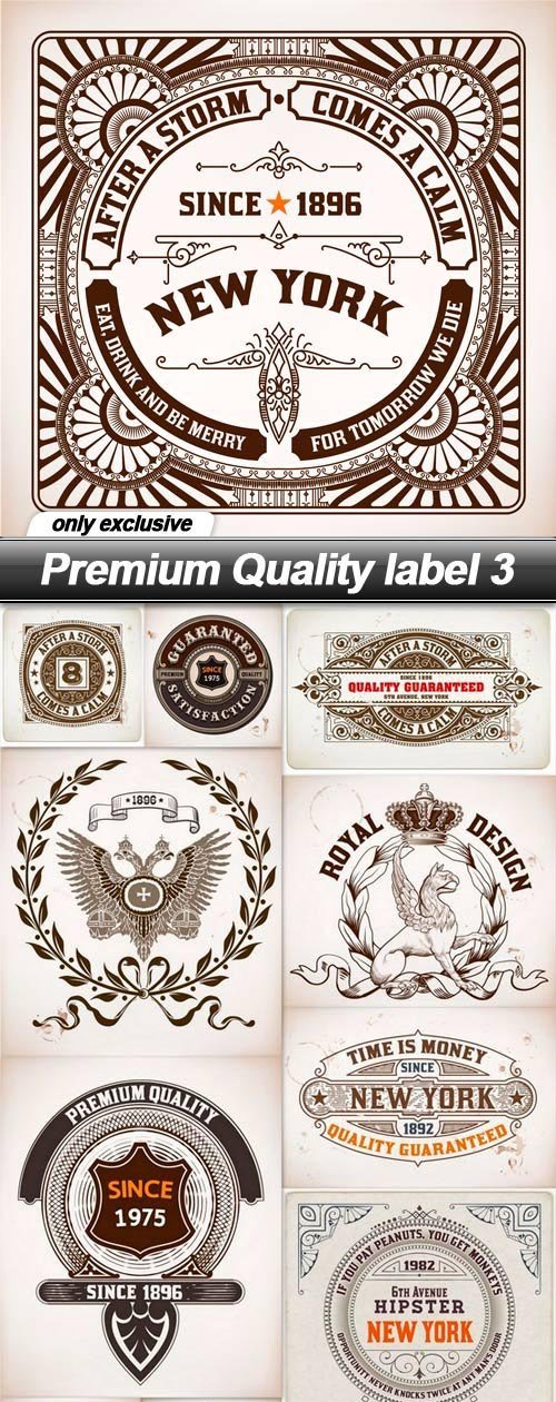 Premium Quality label 3 - 15 EPS