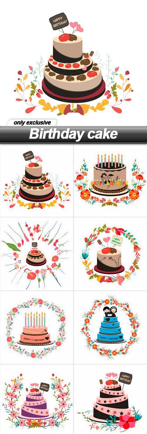 Birthday cake - 10 EPS